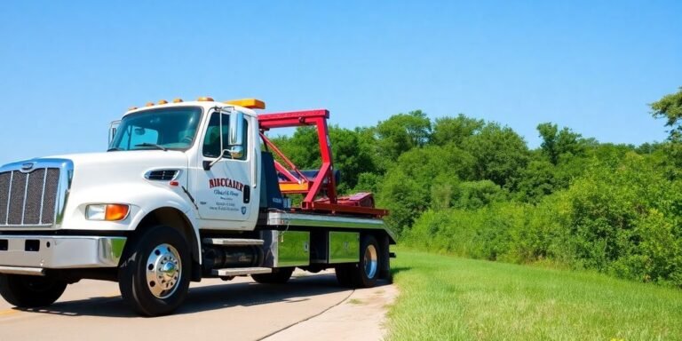 Tow truck ready to assist on the roadside in DeSoto.